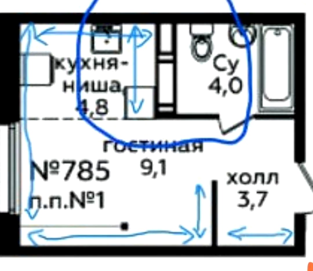 Студия в аренду, проспект Куприна, 30к1 — 30 000 ₽/мес